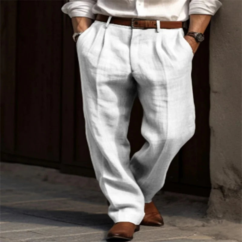 Men's Linen Stand-Pocket Pants