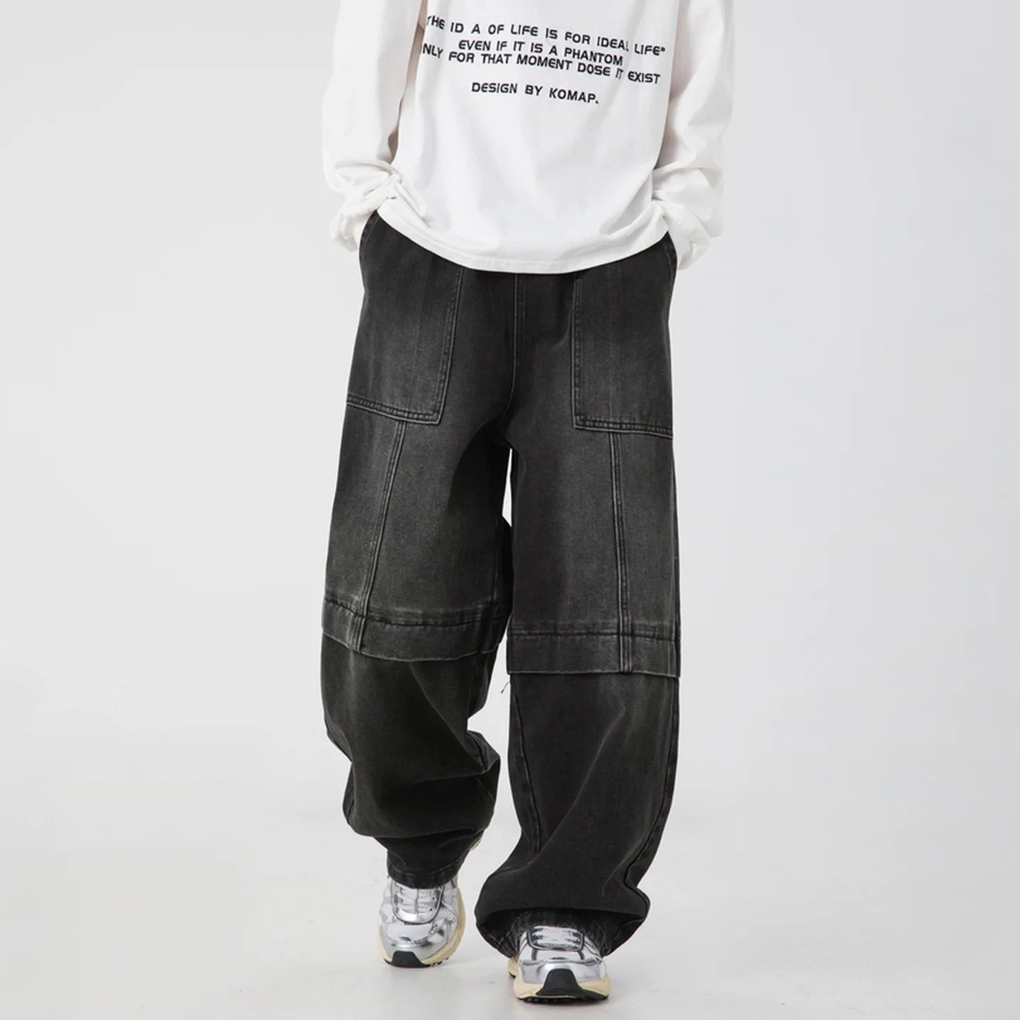 Baggy Denim Wide-Leg Jeans