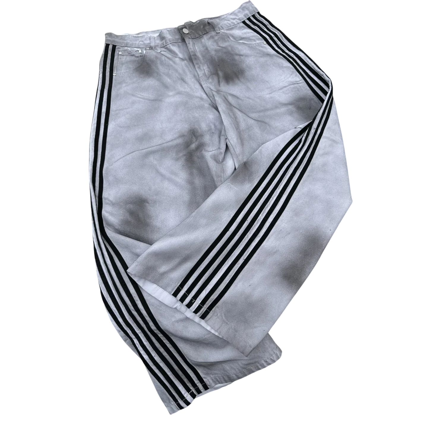 Baggy Embroidered Cotton Jeans