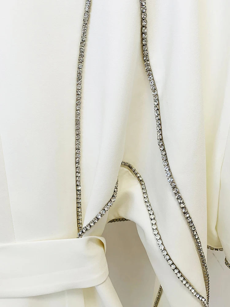 Rhinestone Batwing Blazer Set