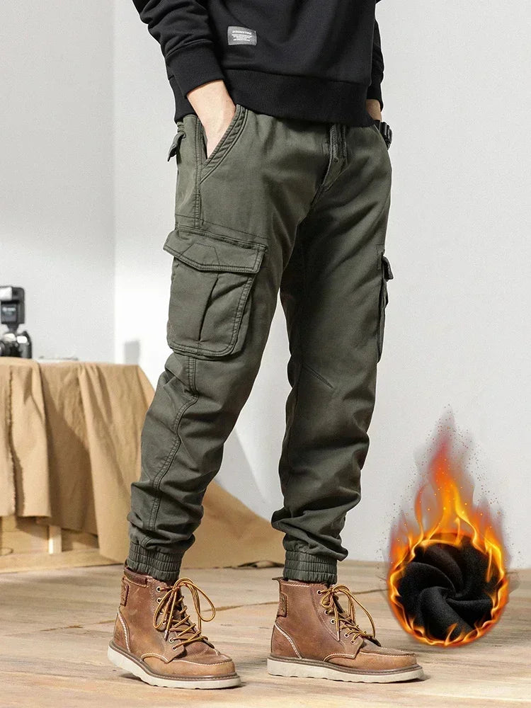 Fleece-Lined Cargo Joggers
