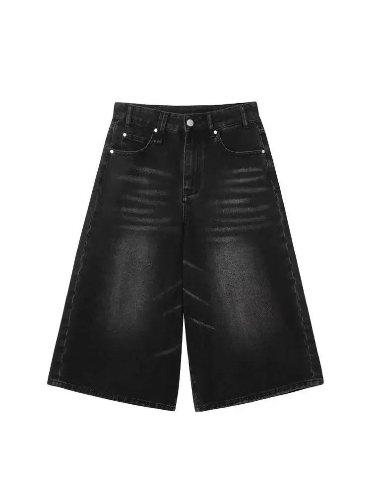 Y2K Low-Rise Black Denim Jorts