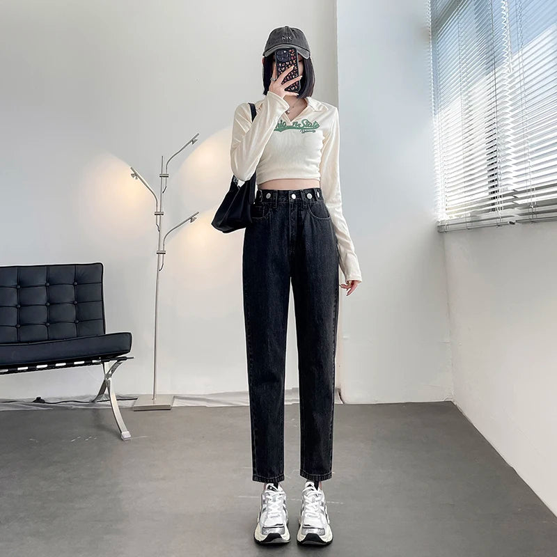 Y2K Fleece-Lined Baggy Jeans