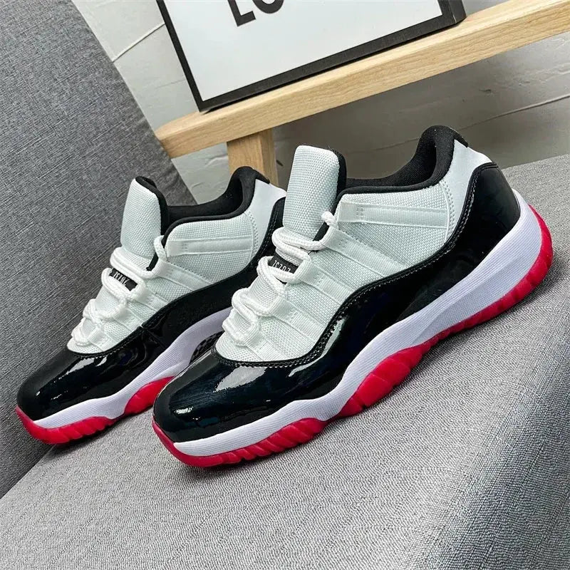 2026 The white shoes with full leather are breathable and versatile, with color thick soles and couple casual baskitball shoes - Chicchar Fashion