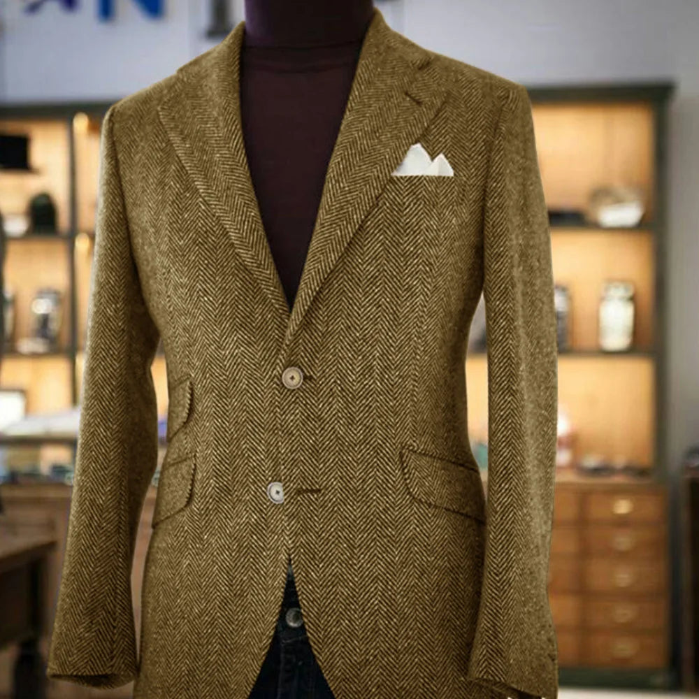 Herringbone Slim Fit Blazer