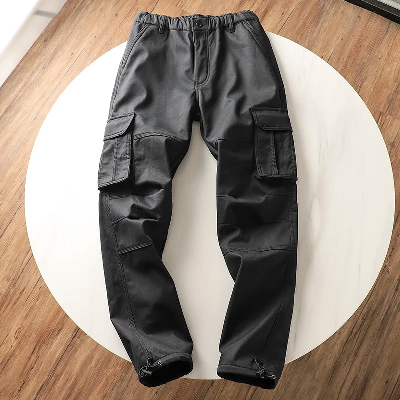 Mens Fleece Cargo Pants