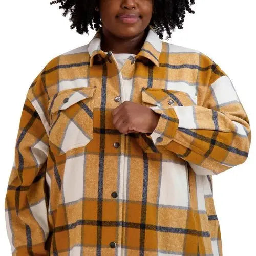 Cozy Women's Shirt Jacket Éditeur de texte enrichi - Chicchar Fashion