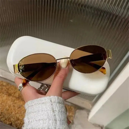 Chic Oval Metal Sunglasses - Chicchar Fashion