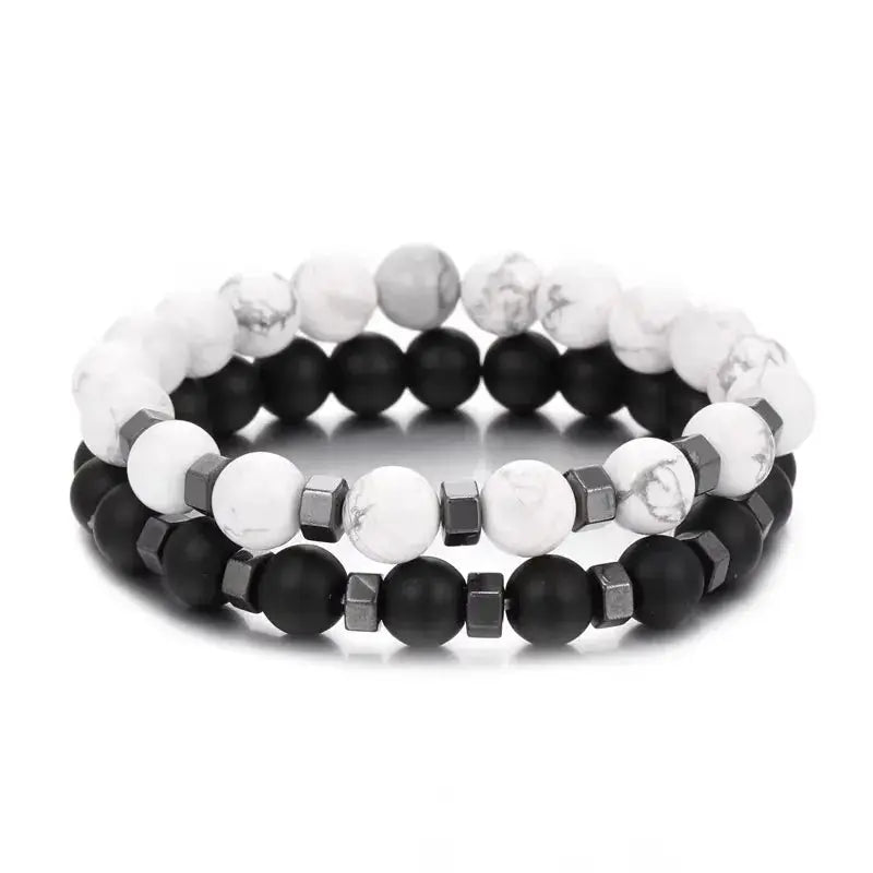 Lava Stone & Tiger Eye Bracelet Set - Chicchar Fashion