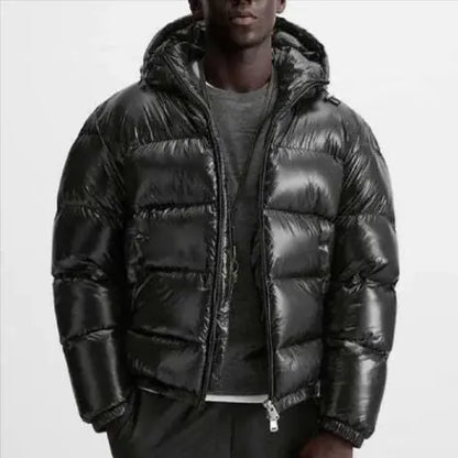 Cozy Black Hooded Jacket - Chicchar Fashion