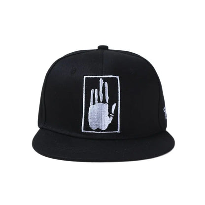 Embroidered Palm Snapback Cap