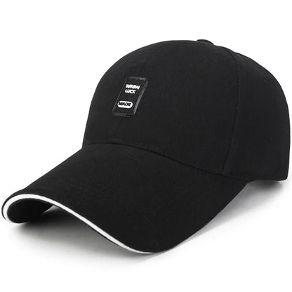 Black Long-Bill Snapback Cap