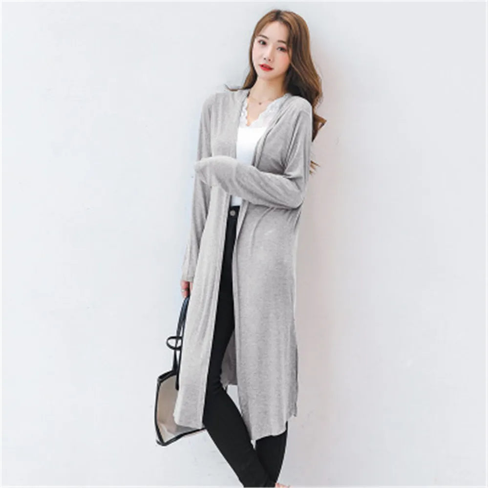 Women Modal Long Cardigan Chicchar Fashion