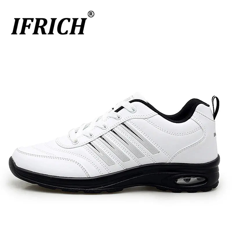 Waterproof Golf Shoes for Man Women Leather Professional Men Rubber Golf Sport Shoes Walking Sneakers Male Cushion Black White - Chicchar Fashion