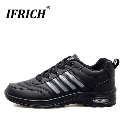 Waterproof Golf Shoes for Man Women Leather Professional Men Rubber Golf Sport Shoes Walking Sneakers Male Cushion Black White - Chicchar Fashion