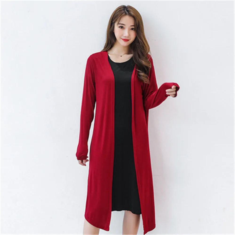 Women Modal Long Cardigan Chicchar Fashion