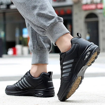 Waterproof Golf Shoes for Man Women Leather Professional Men Rubber Golf Sport Shoes Walking Sneakers Male Cushion Black White - Chicchar Fashion