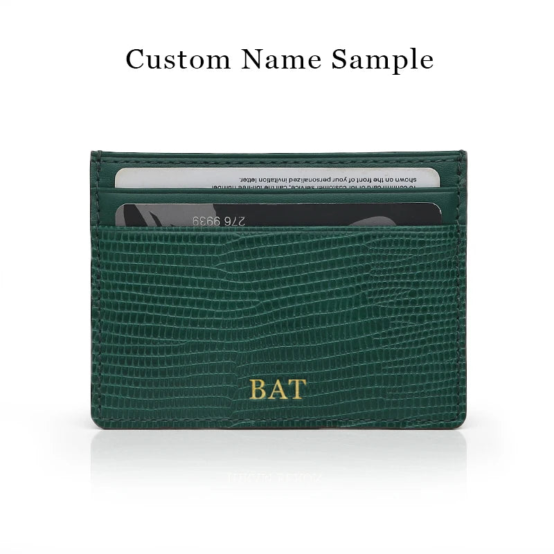 FREE Monogram Premium Luxury Card Wallet Genuine Leather Case Card Holder For Men Dropship - Chicchar Fashion