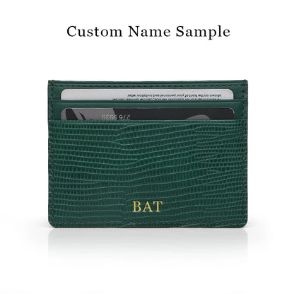 FREE Monogram Premium Luxury Card Wallet Genuine Leather Case Card Holder For Men Dropship - Chicchar Fashion