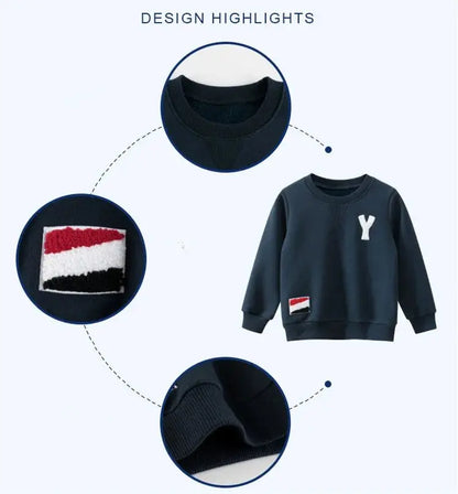 Cozy Kids' Letter Sweatshirt - Chicchar Fashion