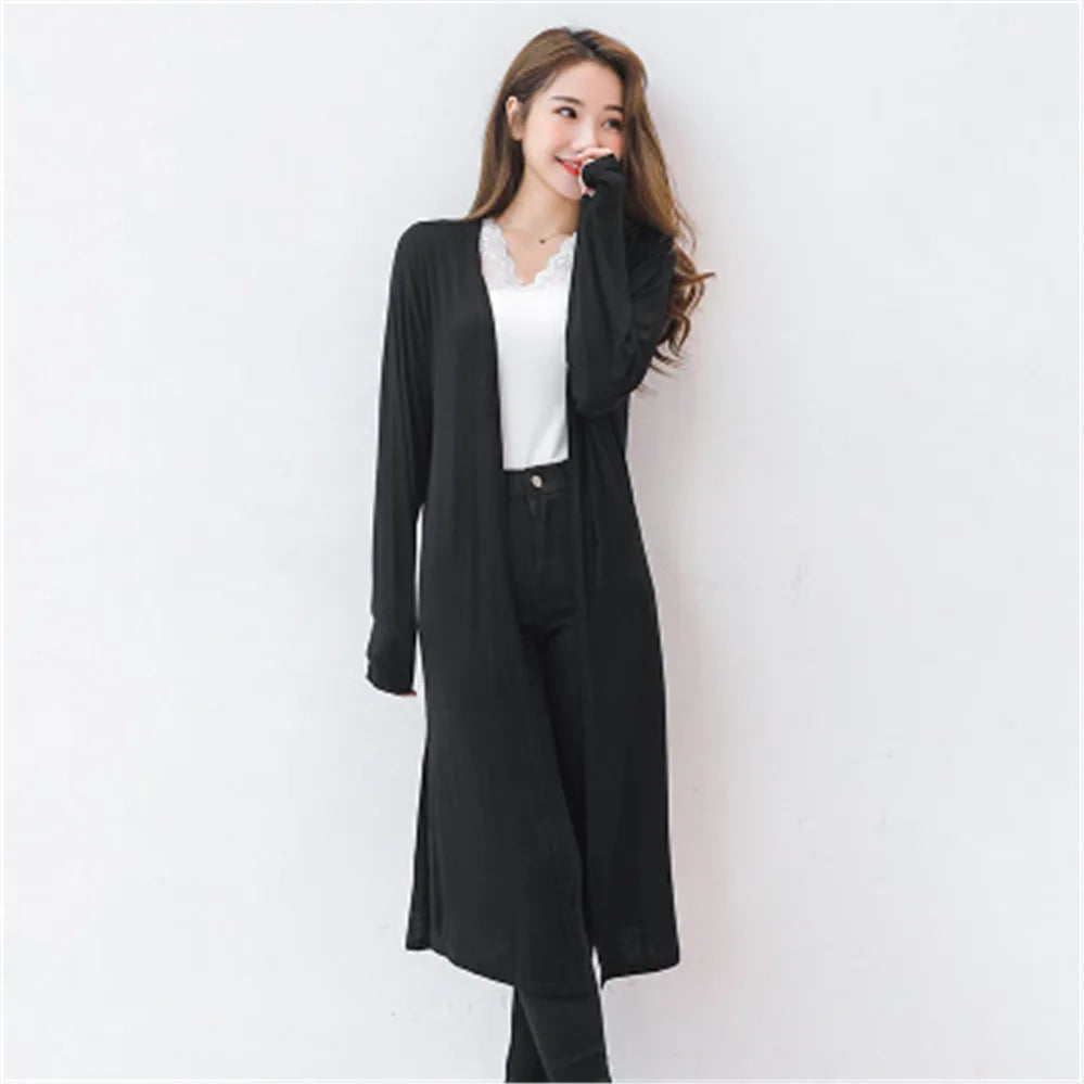 Women Modal Long Cardigan Chicchar Fashion