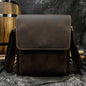 Vintage Cowhide Leather iPad Crossbody Messenger Bag