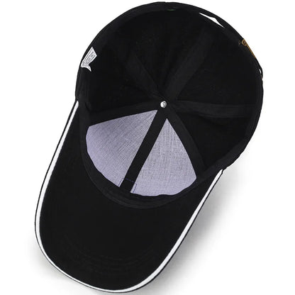 Black Long-Bill Snapback Cap