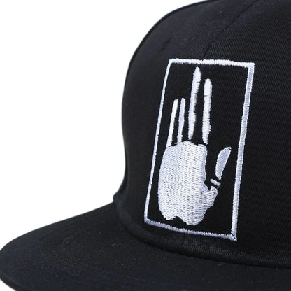 Embroidered Palm Snapback Cap