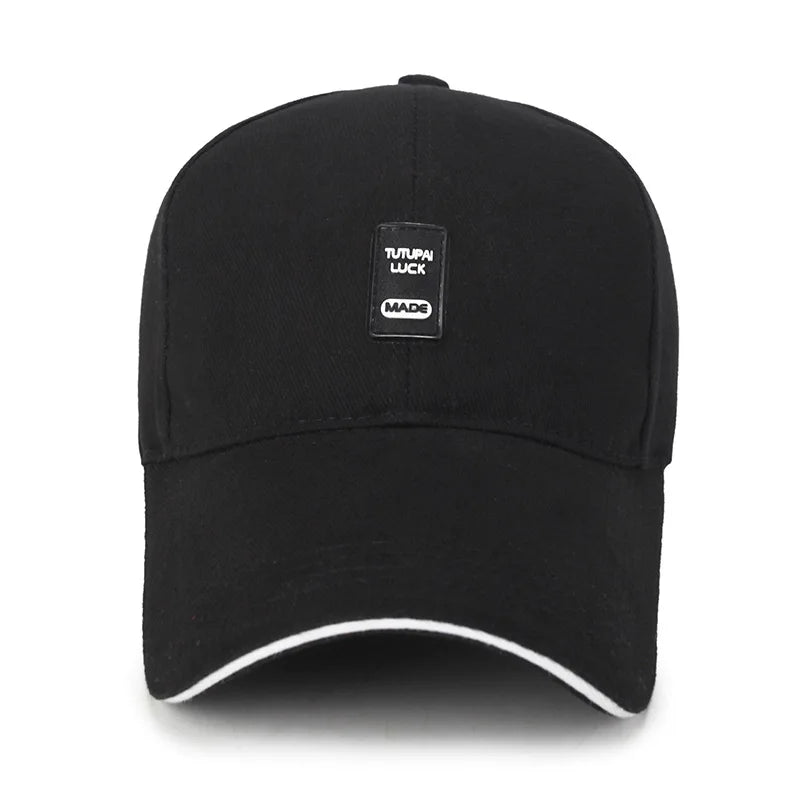 Black Long-Bill Snapback Cap