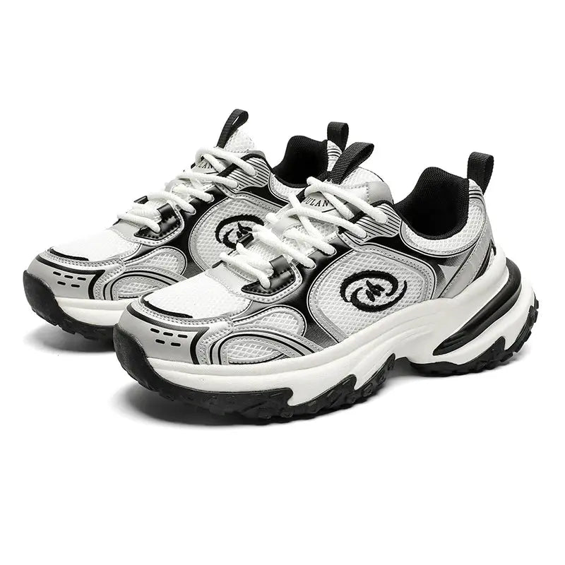 Men's Shoes 2025 New Summer Mesh Breathable Thick-Soled Height-Increasing Versatile Couple Casual Sports Dad Shoes - Chicchar Fashion