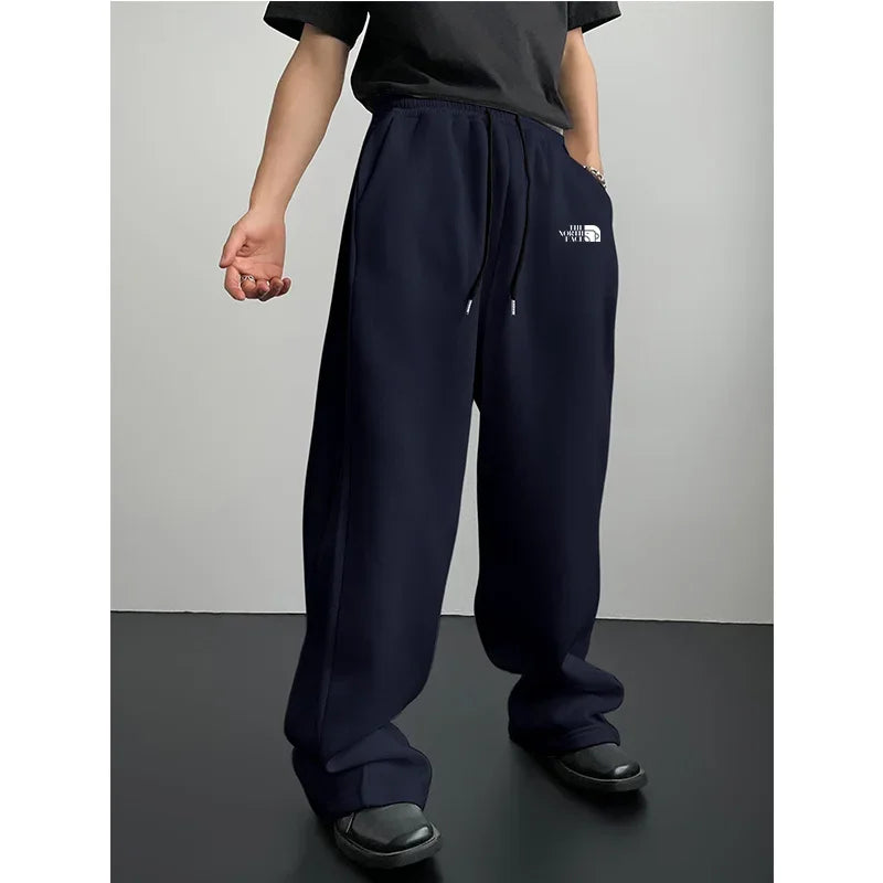 Men's White Baggy Wide Pants