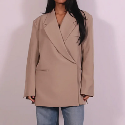 Loose Polyester Blazer Set