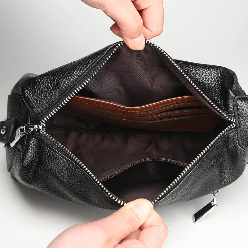 Luxury Designer Men's Business Clutch Bags High Quality Leather Long Wallet 2025 Winter New Fashion Handbags Party Clutches Male - Chicchar Fashion