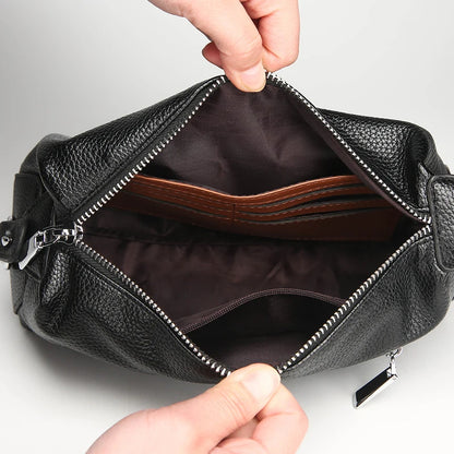 Luxury Designer Men's Business Clutch Bags High Quality Leather Long Wallet 2025 Winter New Fashion Handbags Party Clutches Male - Chicchar Fashion