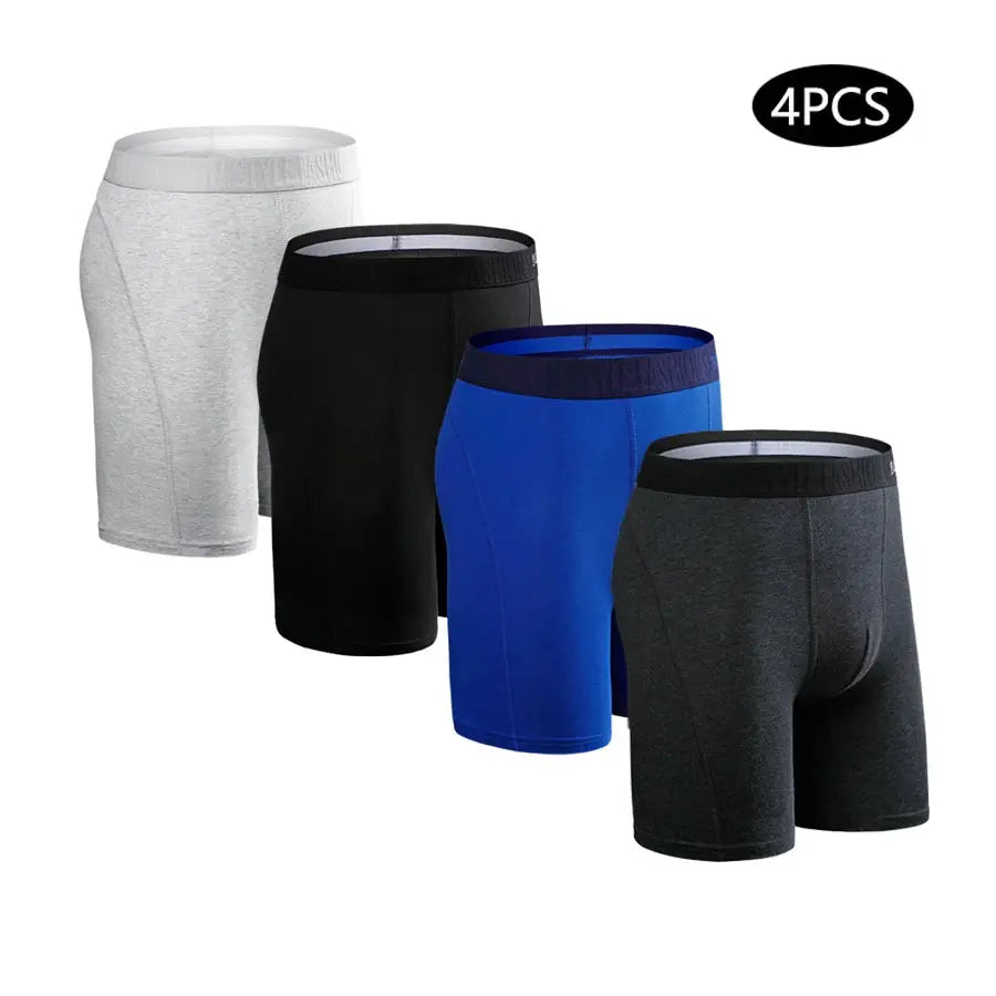 4pc Cotton Long Boxer Briefs Chicchar Fashion
