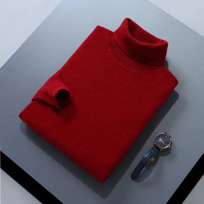 Cashmere Sweater Men Pullover Autumn Winter  turtleneck Soft Warm Cashmere Sweater Jumper Knitted Sweaters - Chicchar Fashion