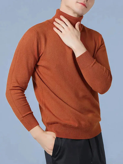Cashmere Sweater Men Pullover Autumn Winter  turtleneck Soft Warm Cashmere Sweater Jumper Knitted Sweaters - Chicchar Fashion