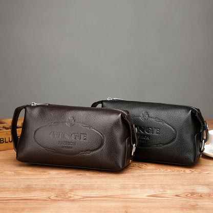 Luxury Designer Men's Business Clutch Bags High Quality Leather Long Wallet 2025 Winter New Fashion Handbags Party Clutches Male - Chicchar Fashion