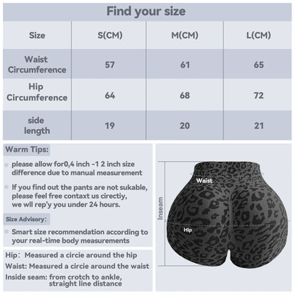 High Waist Leopard Yoga Shorts