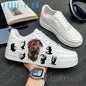 tupac 2025 Hot Sale Adult shoes white fashion trend man woman genuine leather comfortable season breathable casual shoes - Chicchar Fashion