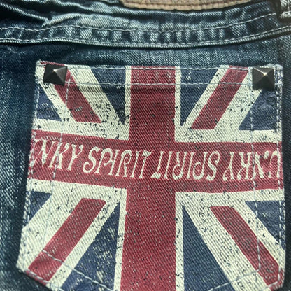 Y2K British Flag Denim Shorts
