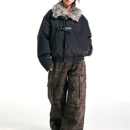 Men's Faux Fur Streetwear Coat