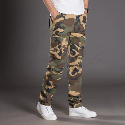 Cotton Cargo Pants Men's Loose