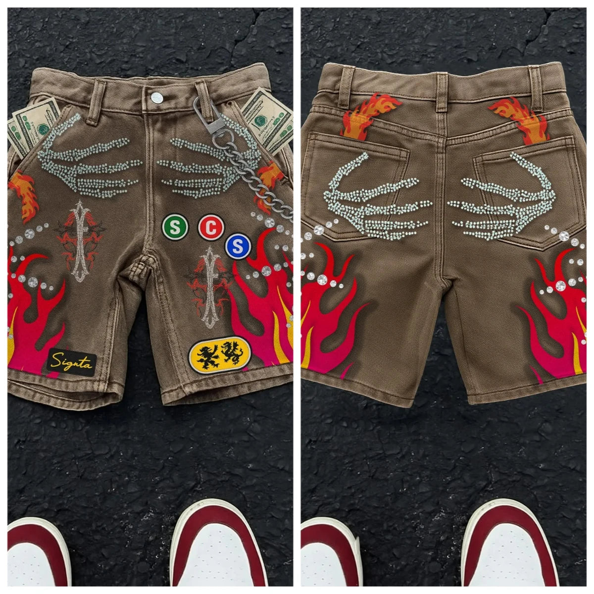 Embroidered Cotton Shorts