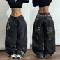 Y2K High Waist Embroidered Jeans