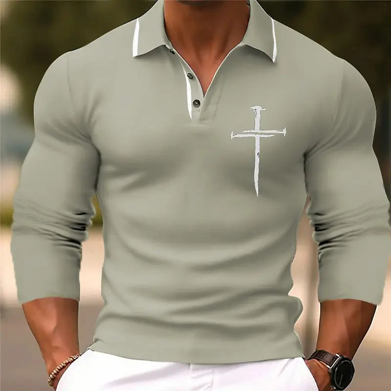 Men's 3D Print Polyester Polo