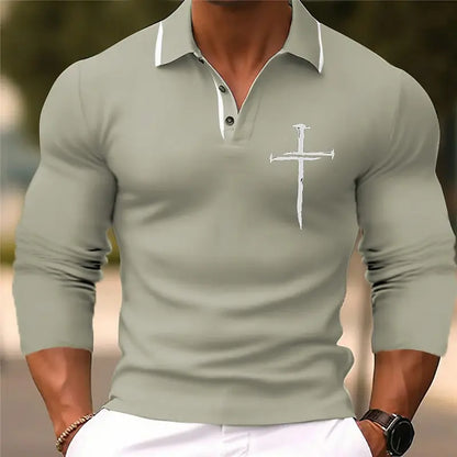 Men's 3D Print Polyester Polo