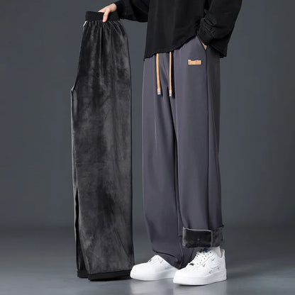 VelvetEase Men's Fleece Crop Pants - Autumn/Winter Wear
