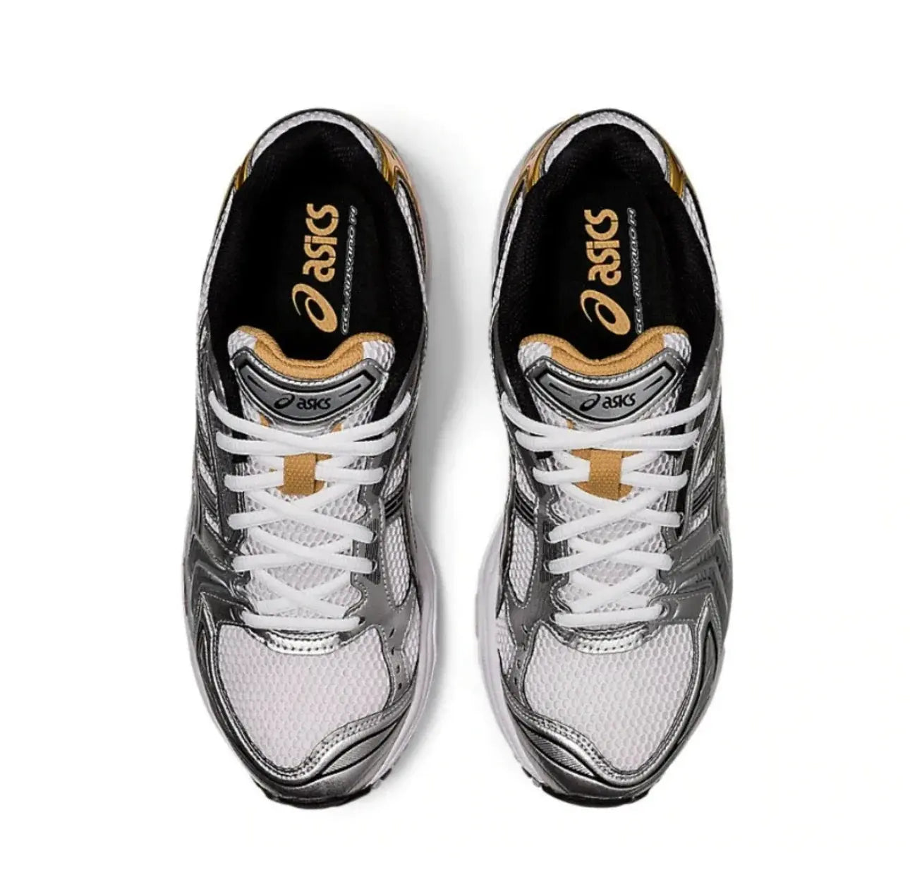 Asics Trendy Cushioned Comfortable Versatile Low Cut Casual Running Shoes for Both Men and Women in Gold Silver and Black - Chicchar Fashion