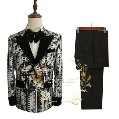 Houndstooth Cotton Suit Set